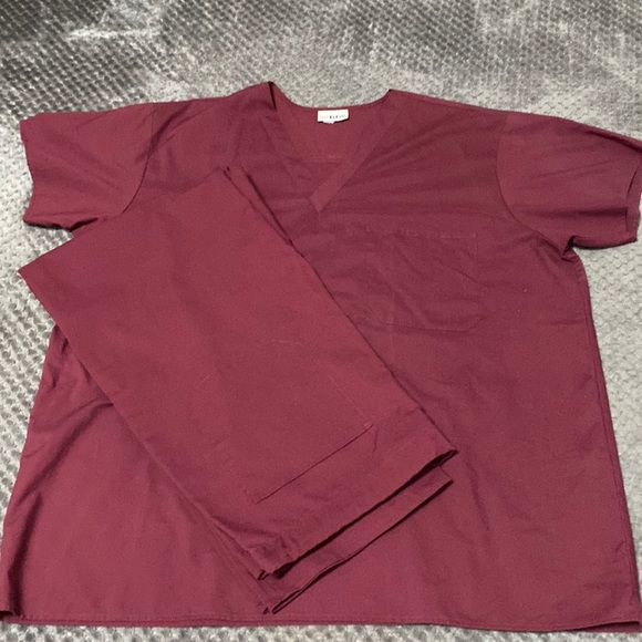 Other Life Brand Maroon Scrubs Set Poshmark